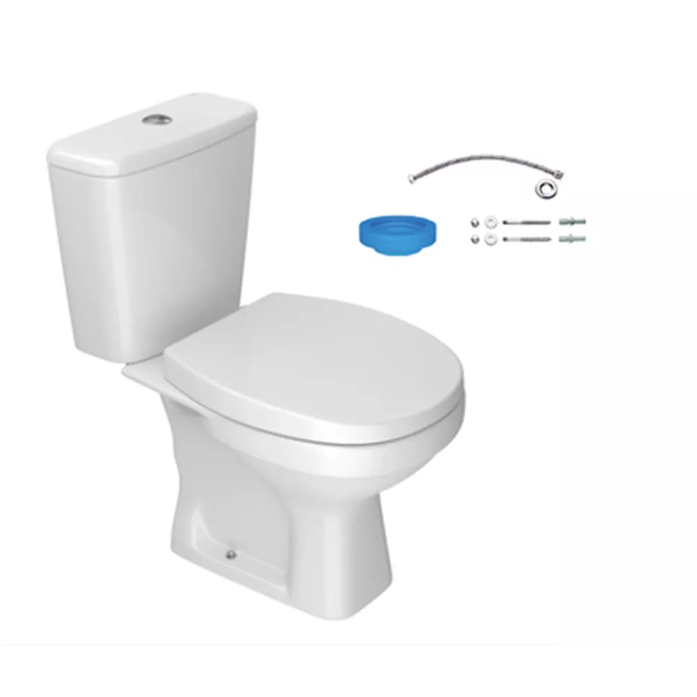 Kit Deca Bacia Fast Com Caixa E Acessórios Gelo