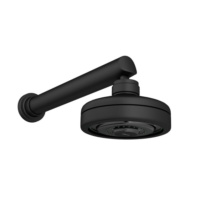 Chuveiro Deca 1990.BL.CT.MT Acqua Plus Parede Tubo Reto Black Matte