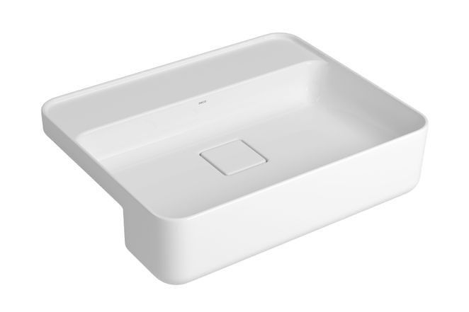 Cuba Deca L63050 Semi Encaixe com Mesa Retangular Branco 50x40cm