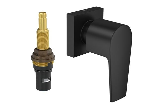 Acabamento Registro Para Banheiro Deca 3/4 BL26 Level Com Mecanismo 1/2 volta Black Matte